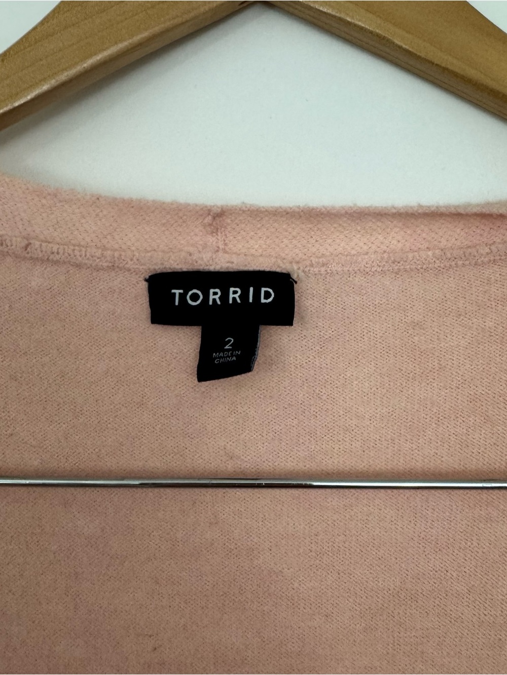Torrid Soft Yarn Duster Long Open-Front Pink Knit Cardigan with Pockets 2X - Picture 2 of 3